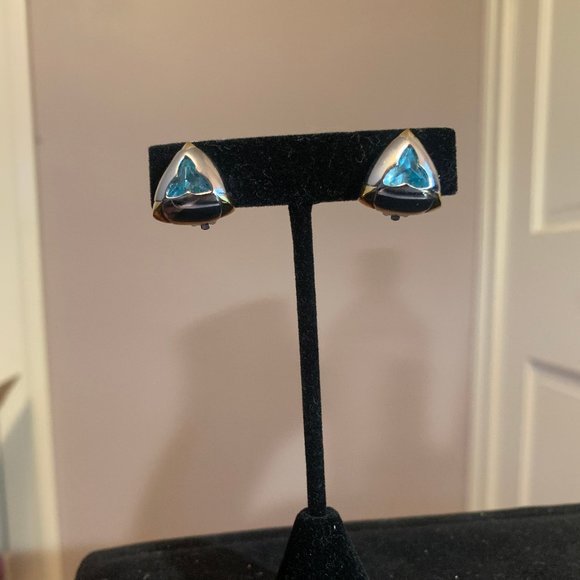 EUC Vintage Joan Rivers Silver Tone Earrings - Picture 3 of 7